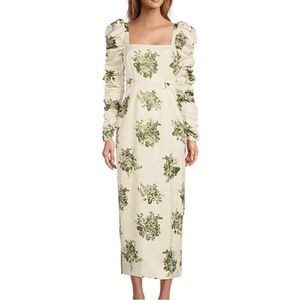 ISO: Antonio Melani Elena Embroider Floral Print Long Sleeve Midi Dress